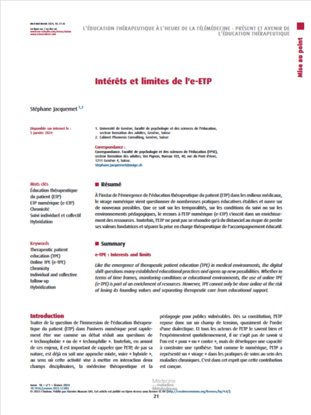 Intérêts et limites de l’e-ETP