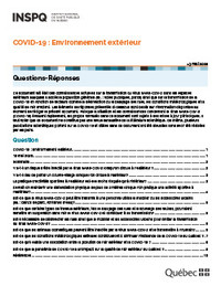 COVID-19 : Environnement extérieur Image 1