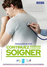 Campagne de communication · Je continue à me faire soigner Image 1