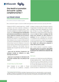 One Health et promotion de la santé : quelles ... Image 1
