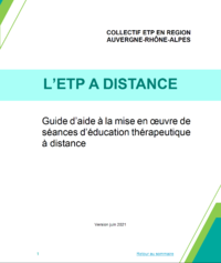 L'ETP à distance. Guide d'aide à la mise en œuvre de séances ... Image 1