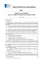 Avis relatif aux Objectifs de santé publique pour le 5e ... Image 1