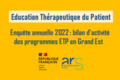 Enquête annuelle I Bilan d’activité des programmes d’éducation thérapeutique du patient 2022